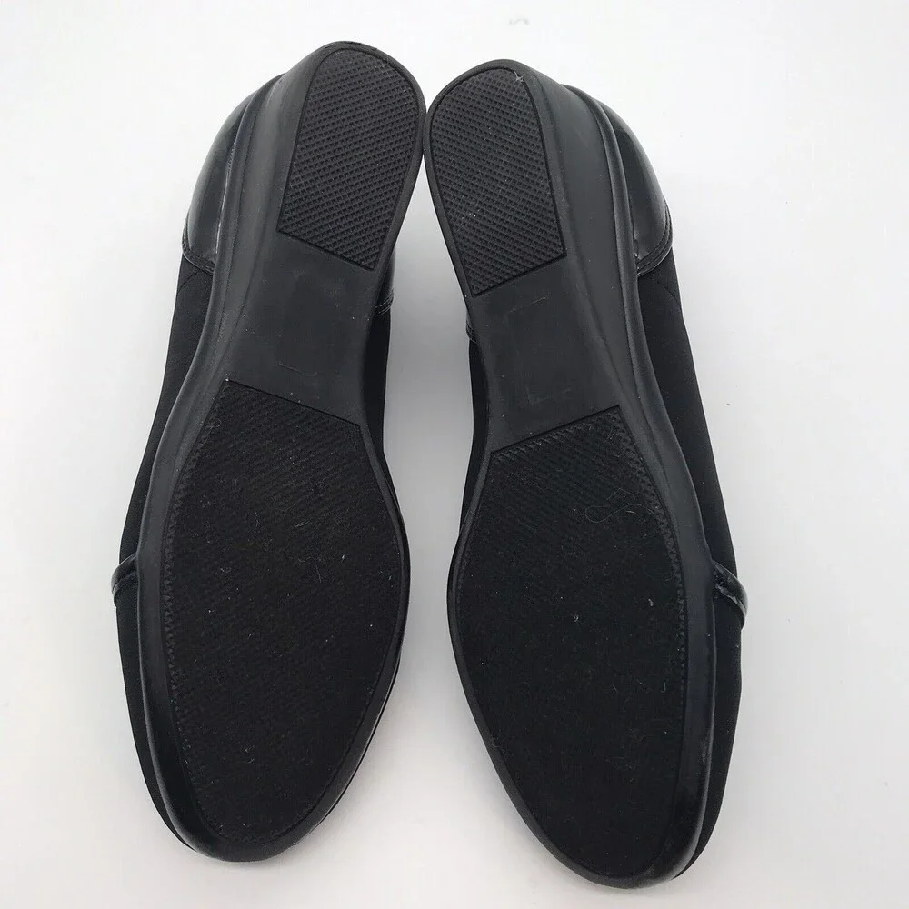 C.P. Company Women's size 9W Black on Black Fabric & Patent Wedge Comfort Shoes